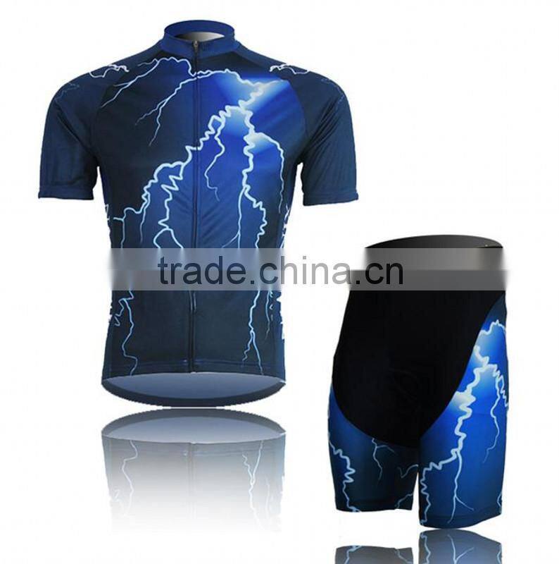 Lightning design 3XL Plus Size Bicycle Bike Cycling Jersey Sets for Men