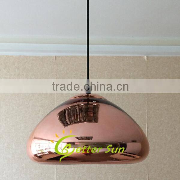 Antique Copper Glass Ceiling Lamp led Modern Pendant Light