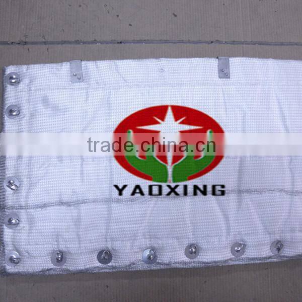 Turbine refractory insulation ceramic fiber blanket with wire cover