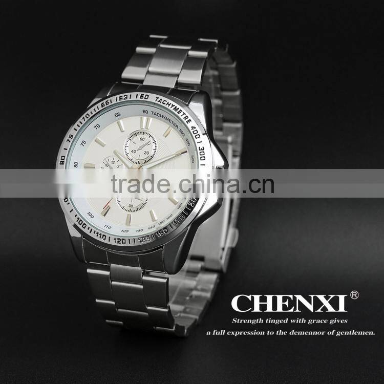 Luxury jewelry series watch 3 decorated circle men's sport watch with watch box 014AMS