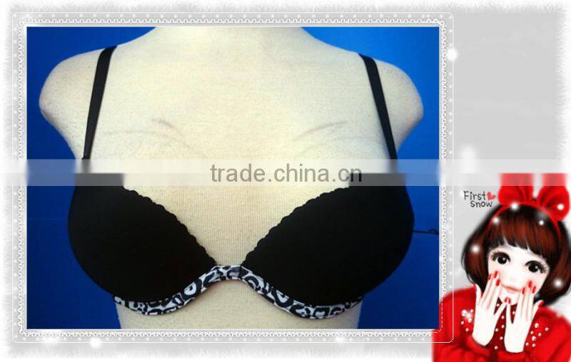 Fashion Laser Cut Bra w/ Leopard Wirecasing