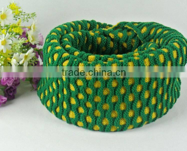 Fashion Assorted Color Gridding Lady Circle Scarf