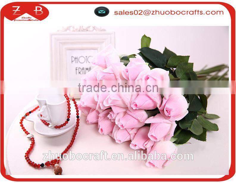 High quality PU moisturizing rose bud artifical flower decoration