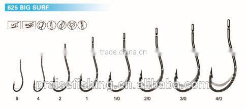 White Nickle high carbon steel PR-625 BIG SURF wholesale fishing hook