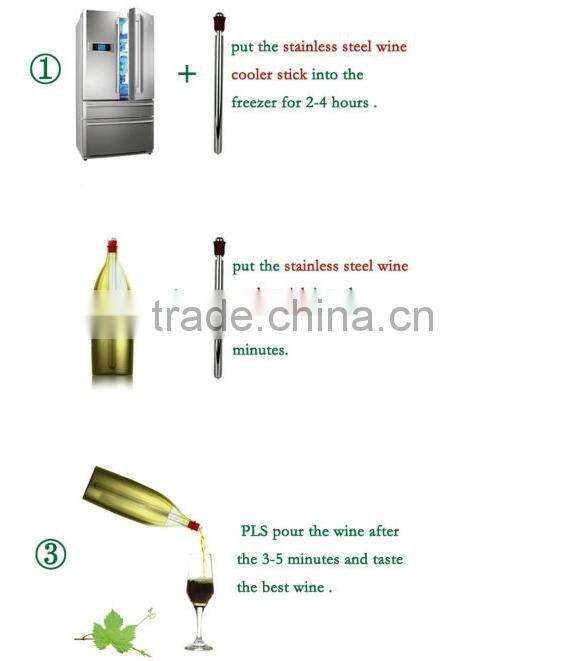 2016 New Products Hot selling Stainless steel wine bottle cooler stick
