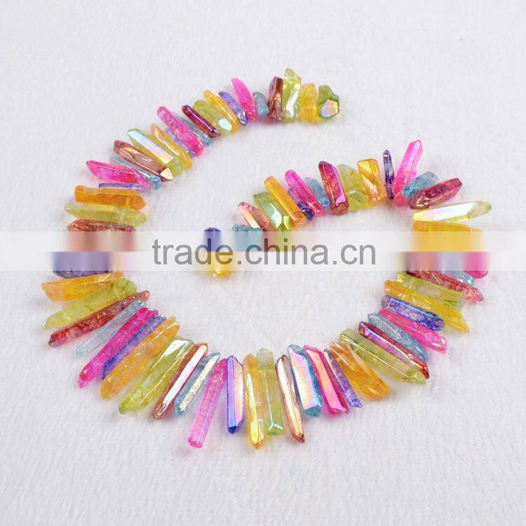 Natural copper cystal quartz chip beads strands semi precious stone or bracelet jewelry DIY