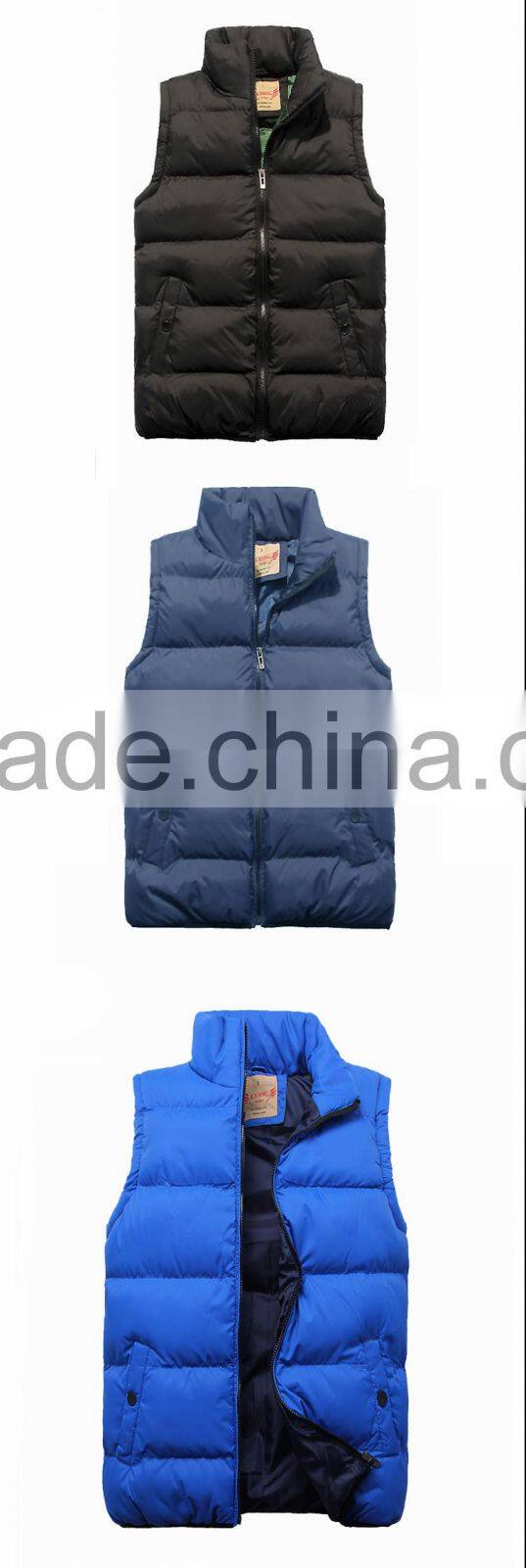 2016 Fahion European Size Sleeveless Cotton Padded Jacket Vest Coat