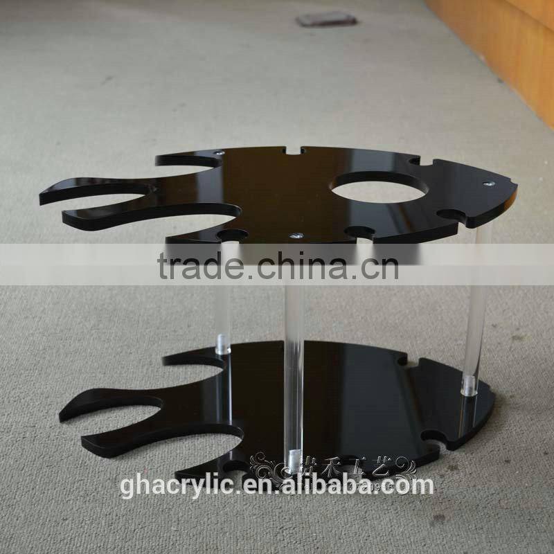 GH-RZ242 black acrylic wine display rack,modern acrylic wine display rack