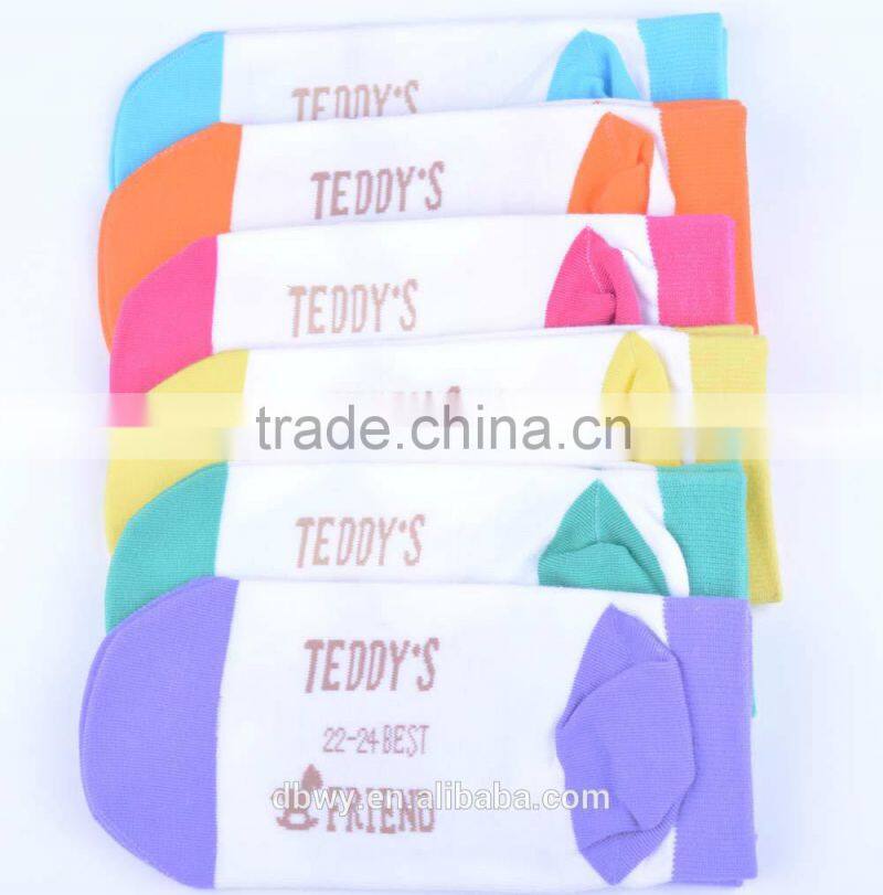 comfortable cute candy color animal pattern children tube socks for girls and boys