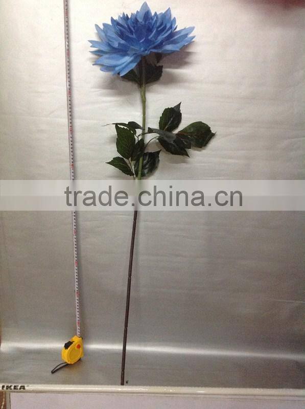 artificial silk single chrysanthemum flowers with leaves