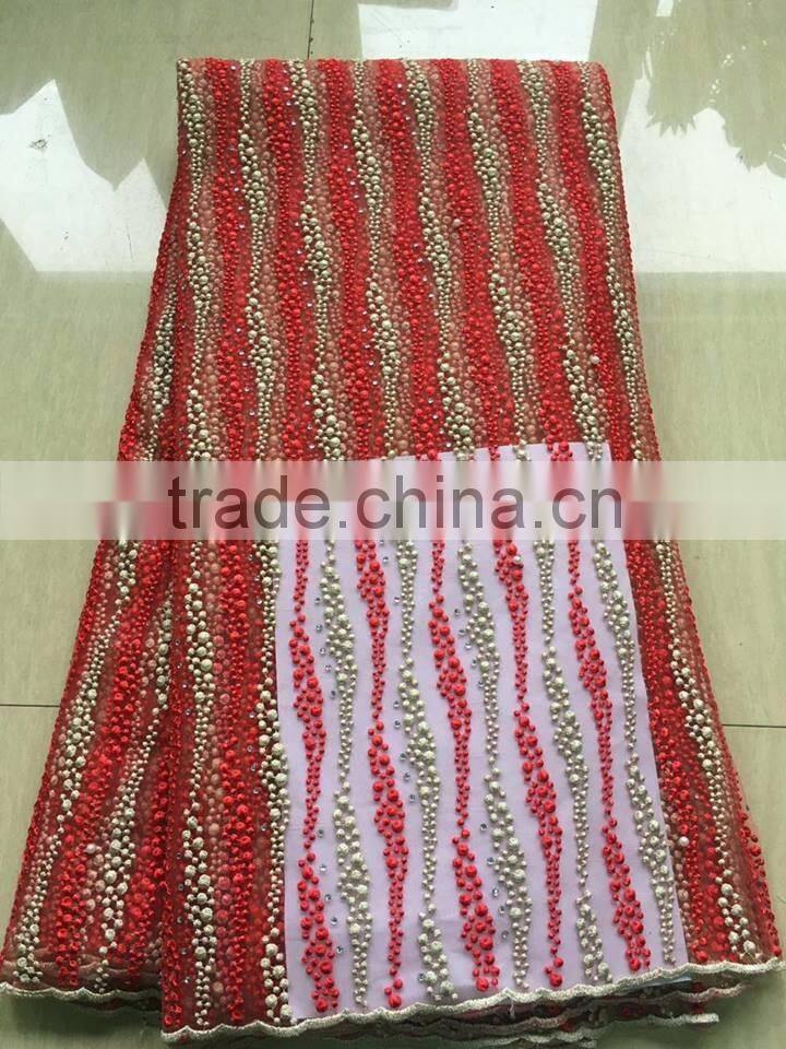 New High Quality in Tulle Lace French Lace Fabric in Modern Design for Wedding Dress lace fabric