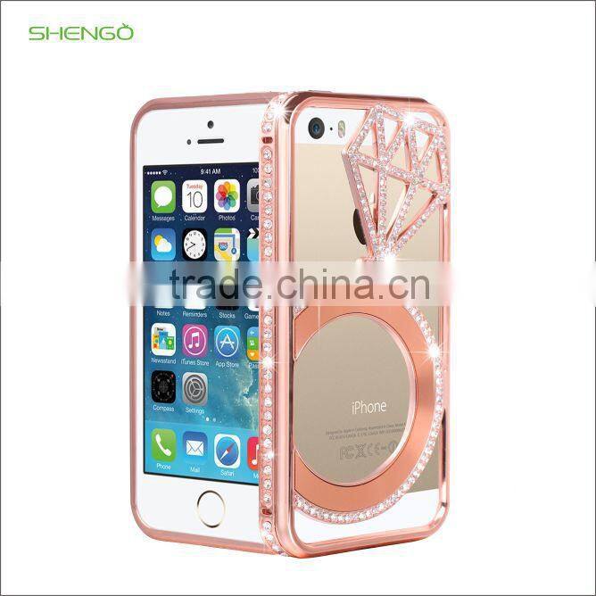 Metal Bumper Diamond Phone Case For iPhone/Samsung