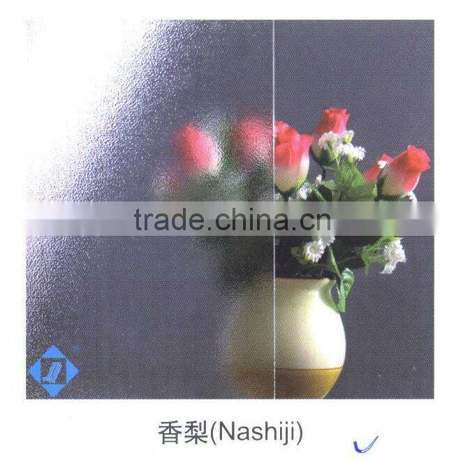 6mm decorative flora tinted pattern glass