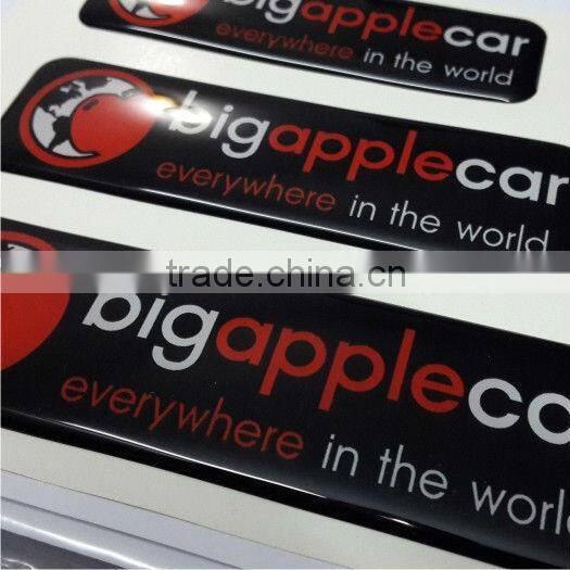 PU resin self adhesive dome letters sticker