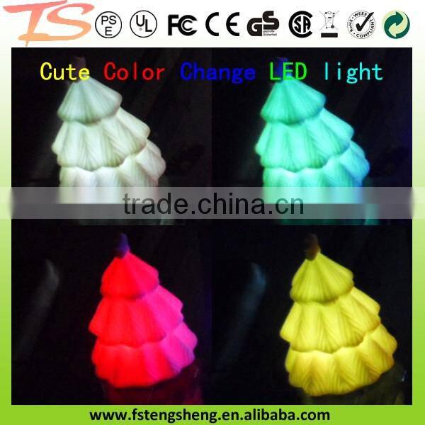 plastic color Changing LED Christmas Tree decor Lamp Night Light