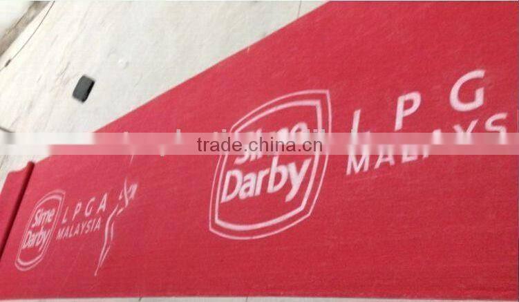 Advertising anti UV printed shade net,printing shade mesh with grommets,blue color fabric cloth with logo printing
