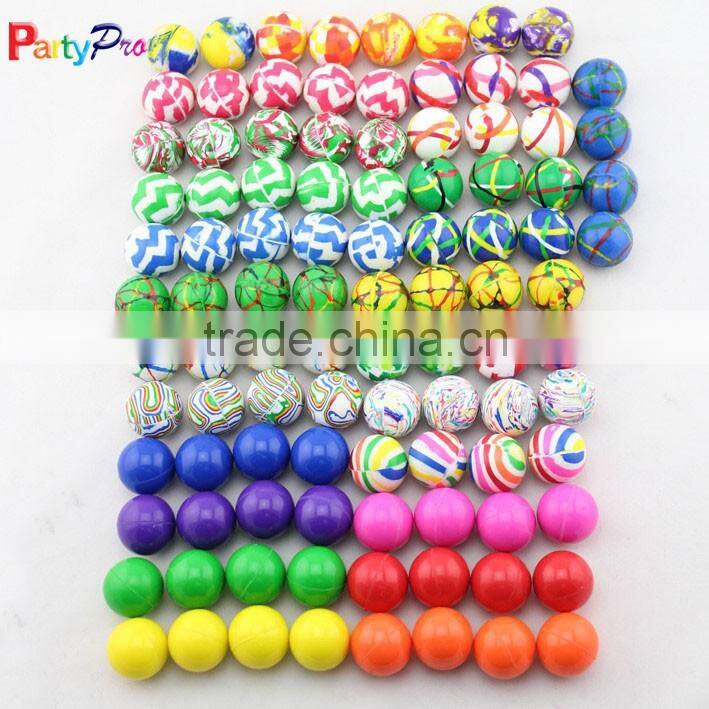 2016 hot selling economic striated custom printed bouncy balls