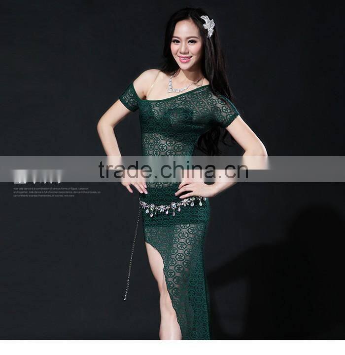 Wuchieal Sexy Lace Women Belly Dance Dress