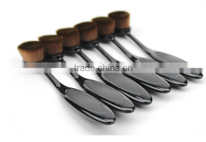 Pro Oval Brush Makeup Cosmetic Foundation Liquid Cream Powder Blush Pigment Tool