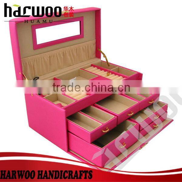 unique cosmetic jewelry box with high quality material