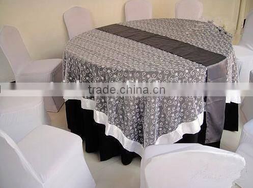 Satin table runner for decoration