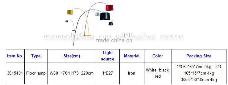 Simple Twiggy Floor Standing Lamps Colorful Floor Lights for Hotel Projects