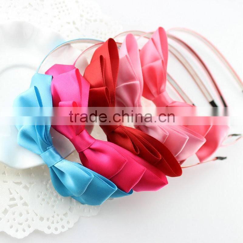 Satin Rolled Rose Headband,Headmade Flower Headband For Kids