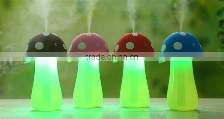 Mushroom shape home used usb LED light air humidifier