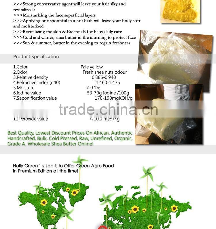 Unrefined Ghana Raw SHEA BUTTER IVORY COAST WEST AFRICA pure natural Grade A Unrefined Ivory Shea Butter Liquid-Solid Extraction