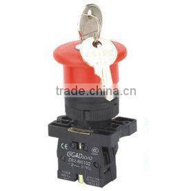 GB2-ES142 CNGAD 40mm red mushroom with key release switch