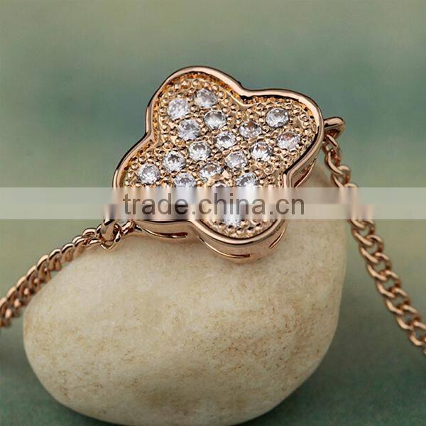 Sterling silver bracelet with flower,cz diamond women bracelet wholesales