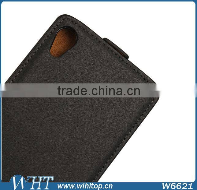 Fancy Cell Phone Case Magnetic PU Leather Vertical Flip Case for Sony Xperia Z4