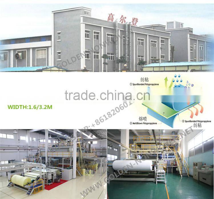 mdedical sms pp nonwoven fabric roll/SMMS Nonwoven Fabric Roll in Stocklot/sms bed sheet cover nonwoven cloth