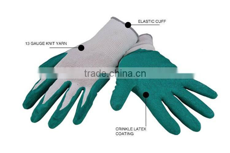 latex coated working gloves safety