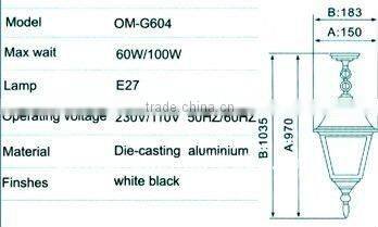 Dir-casting Aluminum Outdoor Outside Steet Garden Lamp Bright Light 100W 230V