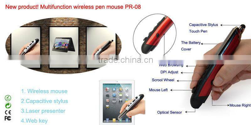 Best Buy Slim Laser Pointer With Stylus Pen Drive Wireless Remote Control Powerpoint Presenter PR-08