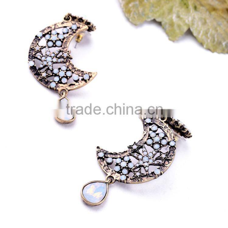 sun and moon earring, moon and star earrings, ladies earrings designs pictures