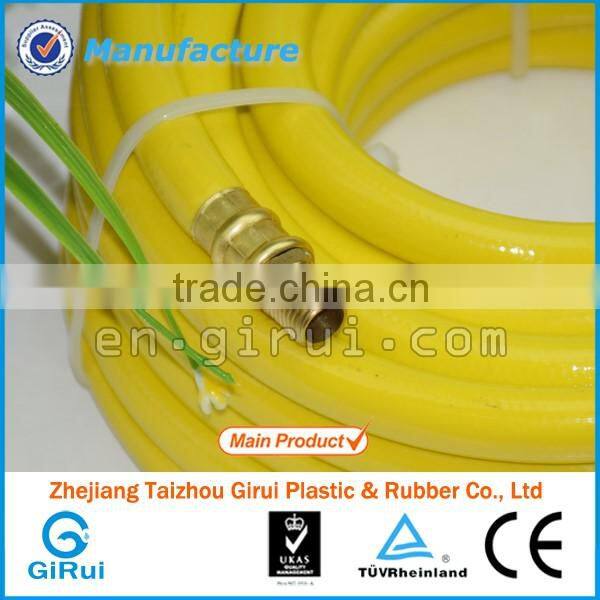 1/4" pvc rubber air hose with 1/4 BSP brass swivel fittings
