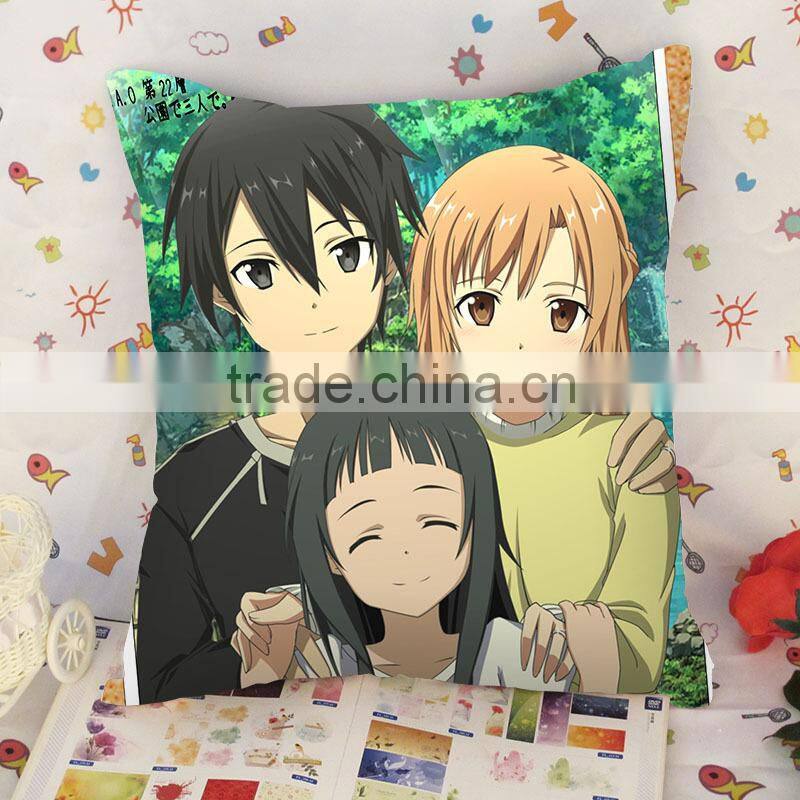 Custom made printed sword art online throw pillow