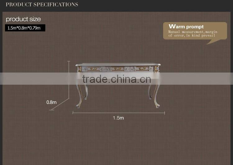 French Baroque Style Luxury Executive Office Desk/ European Classic Wood Writing Table/ Retro Furniture