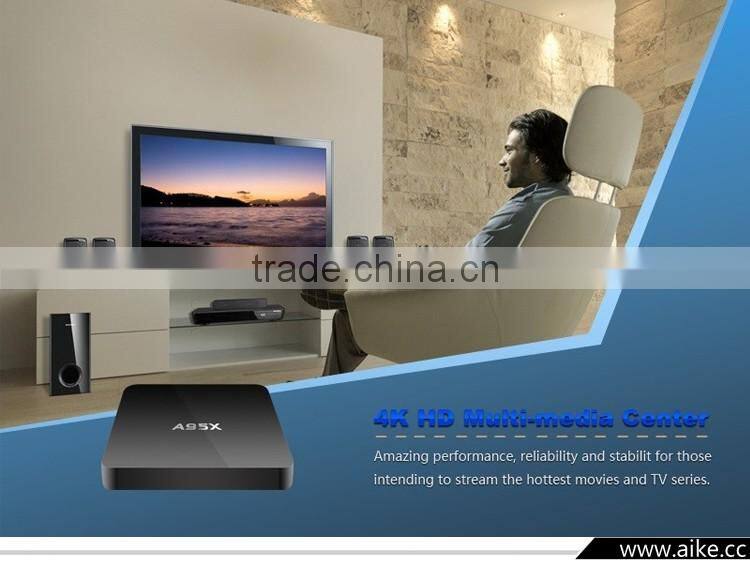 2016 New Android TV Box A95X Android 5.1 Amlogic S905 Quad core 1G+8G 2.4G KODI Pre-installed Wifi Bluetooth 4.0 Media Player