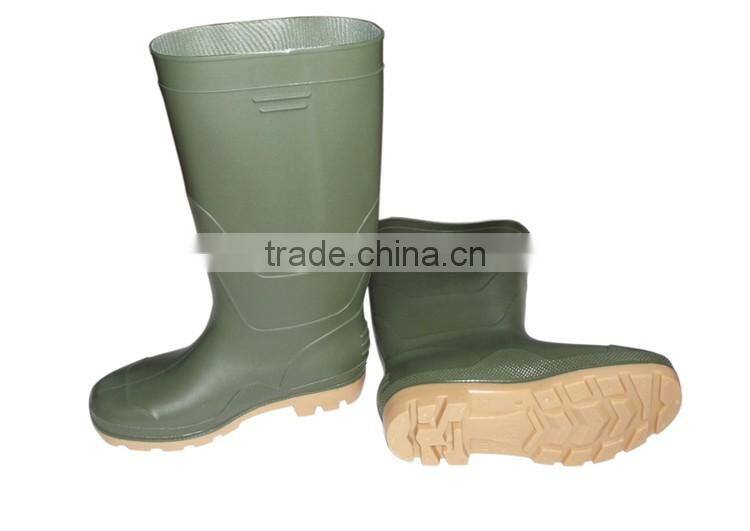 green pvc rain shoes without steel toe,wellington boots