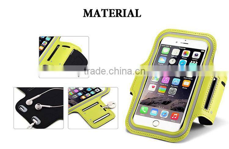 Custom gym sports armband for iphone 6 with key and earphone pocket