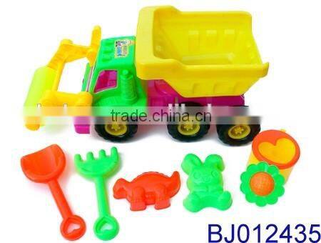 2016 New kids toy cartoon truck with beach toys shovel set