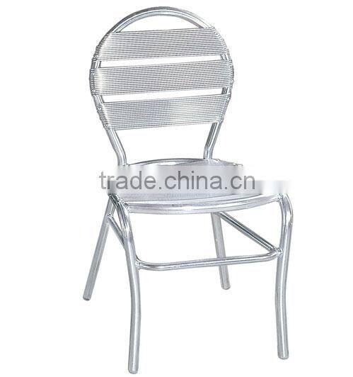 Outside aluminum armless chair design