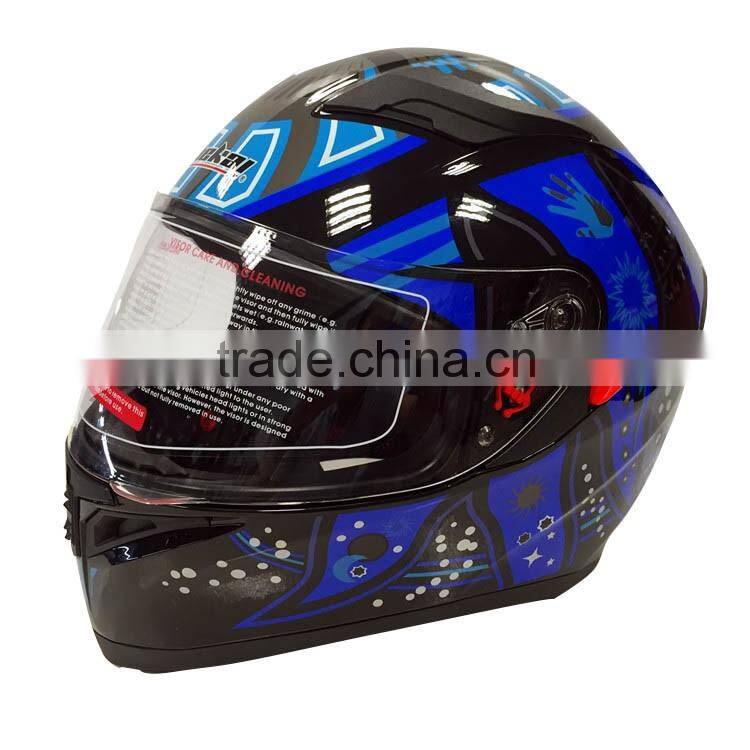 full face motorcycle helmet ABS matericl safty helmet with double visors
