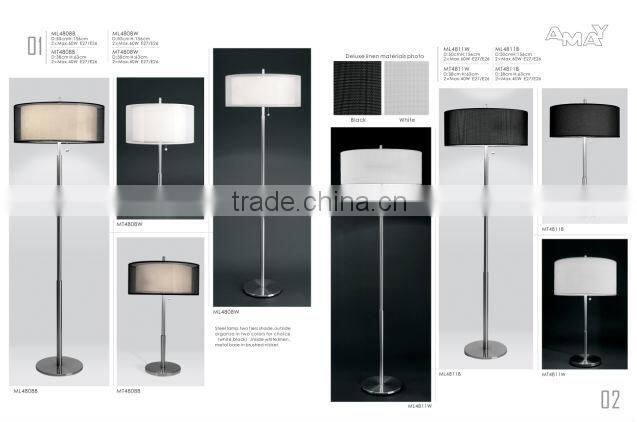 contemporary wrought iron floor lamp for hotel decoration