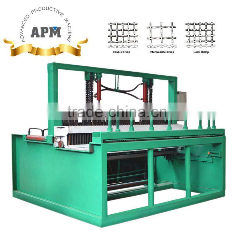 6-12mm Crimped Wire Mesh Weaving Machine for mining