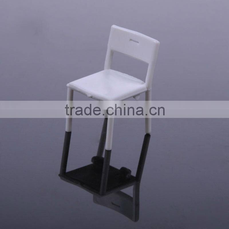 plastic unpaint white scale model chair in factory price