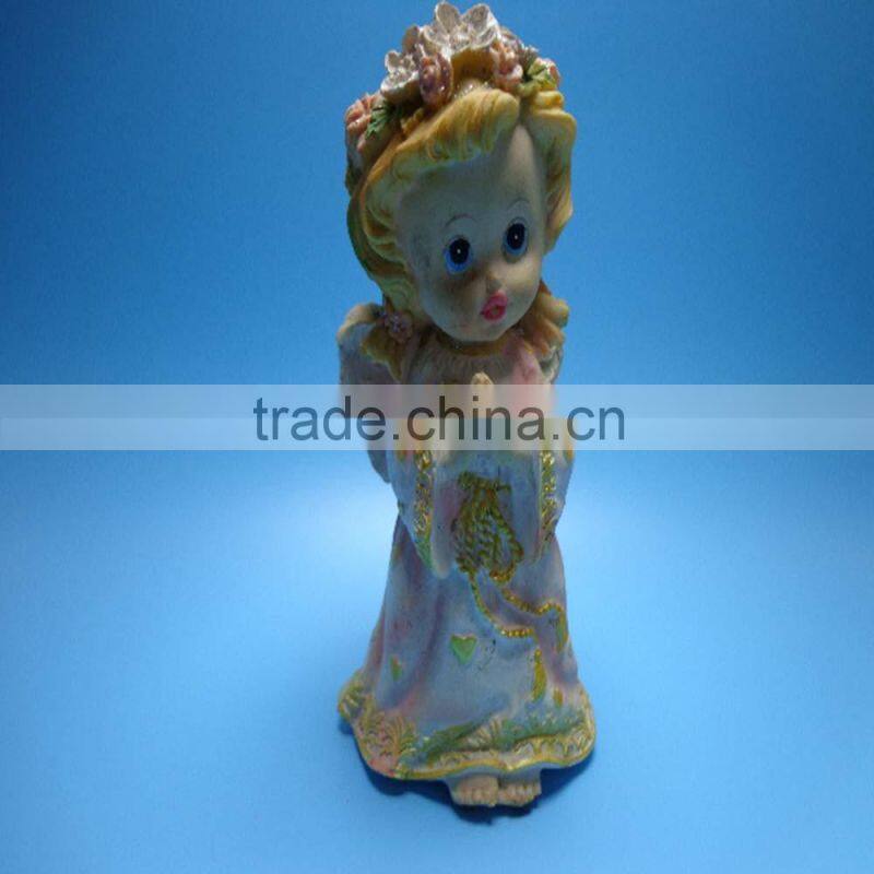 New design flying angel statue made of polyresin material